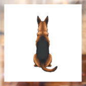 Illustratie van een vintage Duitse herder achteraa Raamsticker (Vel 2)