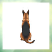 Illustratie van een vintage Duitse herder achteraa Raamsticker (Vel 3)