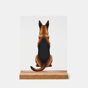 Illustratie van een vintage Duitse herder vanuit a Acryl Bord