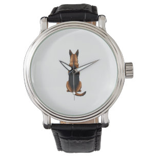 Illustratie van een vintage Duitse herder vanuit a Horloge