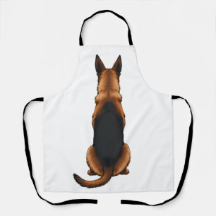 Illustratie van een vintage Duitse herderhond acht Schort