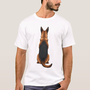 Illustratie van een vintage Duitse herderhond acht T-shirt