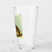 Illustratie van een vintage tabbykat glas (Links)