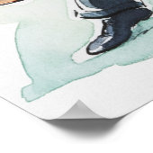 Illustratie van een vos in het pak en de bovenkant poster (Hoek)