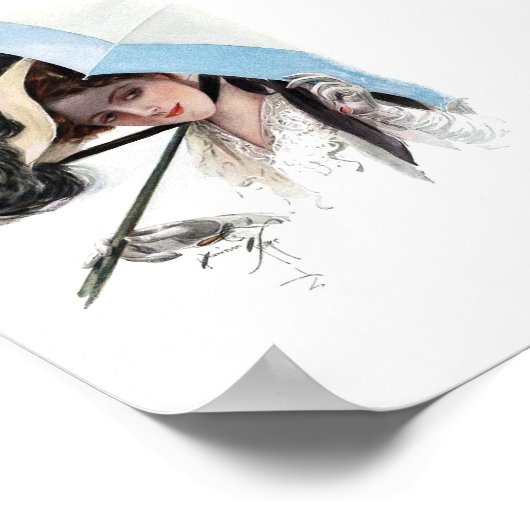  illustratie van een vrouw poster (Hoek)