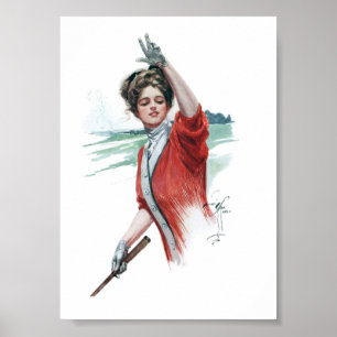  illustratie van een vrouw poster