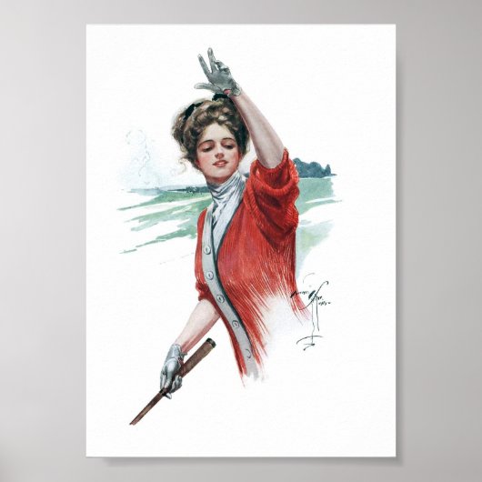  illustratie van een vrouw poster (Voorkant)