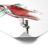  illustratie van een vrouw poster (Hoek)