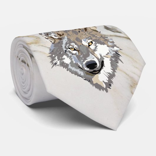 Illustratie van een Wolf Stropdas (Opgerold)