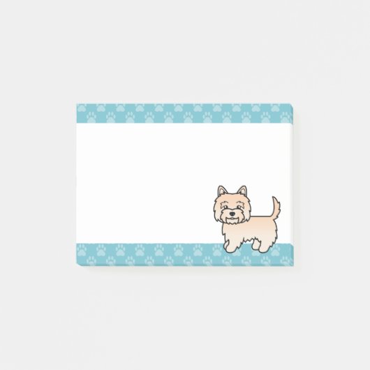 Illustratie van een zachte Cairn Terrier- Cartoonh Post-it® Notes (Voorkant)