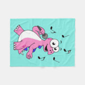 Illustratie van een zingende stegosaurus. fleece deken (Voorkant (Horizontaal))