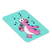 Illustratie van een zingende stegosaurus. magneet (Rechterzijde)