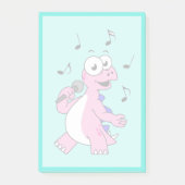 Illustratie van een zingende stegosaurus. post-it® notes (Voorkant)