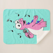 Illustratie van een zingende stegosaurus. sherpa deken (Voorkant (horizontaal))