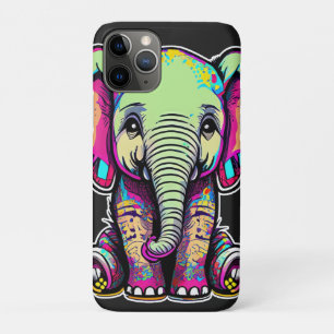 Illustratie van een zittende babyolifantje Case-Mate iPhone case