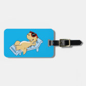 Illustratie van een zonnebadende Tyrannosaurus rex Bagagelabel (Voorkant horizontaal)