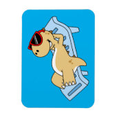 Illustratie van een zonnebadende Tyrannosaurus rex Magneet (Verticaal)