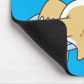 Illustratie van een zonnebadende Tyrannosaurus rex Muismat (Hoek)