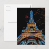 Illustratie van Eiffeltoren - Parijs, Frankrijk Briefkaart (Voorkant / Achterkant)