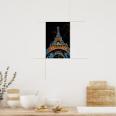 Illustratie van Eiffeltoren - Parijs, Frankrijk Poster (Keuken)