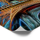 Illustratie van Eiffeltoren - Parijs, Frankrijk Poster (Hoek)