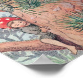 Illustratie van Elsa Beskow in het bos met kindere Poster (Hoek)