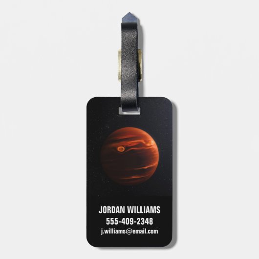 Illustratie van Exoplanet VHS 1256 B en zijn sterr Bagagelabel (Achterkant verticaal)