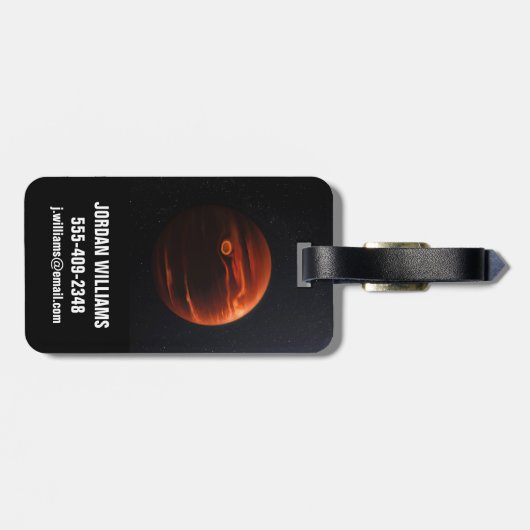 Illustratie van Exoplanet VHS 1256 B en zijn sterr Bagagelabel (Achterkant horizontaal)