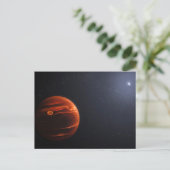 Illustratie van Exoplanet VHS 1256 B en zijn sterr Briefkaart (Staand voorkant)