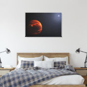 Illustratie van Exoplanet VHS 1256 B en zijn sterr Canvas Afdruk (Insitu (Slaapkamer))