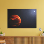 Illustratie van Exoplanet VHS 1256 B en zijn sterr Canvas Afdruk (Insitu (Woonkamer))