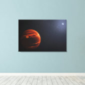 Illustratie van Exoplanet VHS 1256 B en zijn sterr Canvas Afdruk (Insitu (Houten vloer))