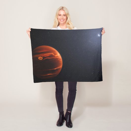 Illustratie van Exoplanet VHS 1256 B en zijn sterr Fleece Deken (In situ)