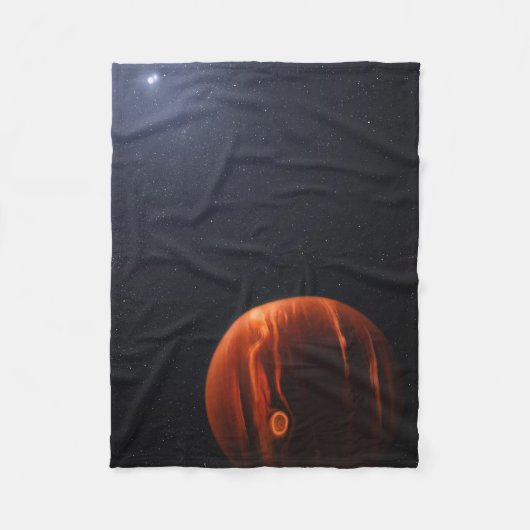 Illustratie van Exoplanet VHS 1256 B en zijn sterr Fleece Deken (Voorkant)