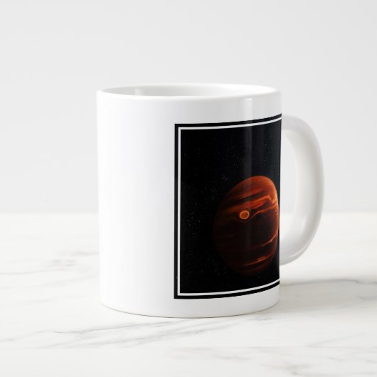 Illustratie van Exoplanet VHS 1256 B en zijn sterr Grote Koffiekop (Voorkant rechts)