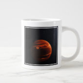 Illustratie van Exoplanet VHS 1256 B en zijn sterr Grote Koffiekop (Rechts)