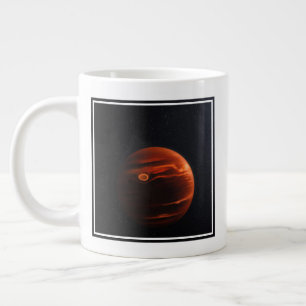 Illustratie van Exoplanet VHS 1256 B en zijn sterr Grote Koffiekop