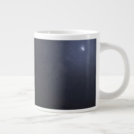 Illustratie van Exoplanet VHS 1256 B en zijn sterr Grote Koffiekop (Rechts)