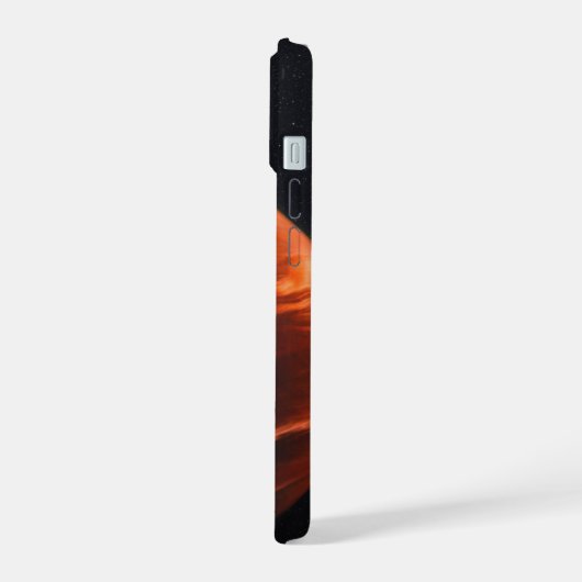 Illustratie van Exoplanet VHS 1256 B en zijn sterr iPhone 15 Case (Linkerkant)