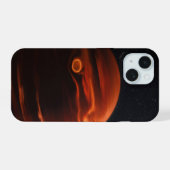 Illustratie van Exoplanet VHS 1256 B en zijn sterr iPhone 15 Case (Achterkant horizontaal)