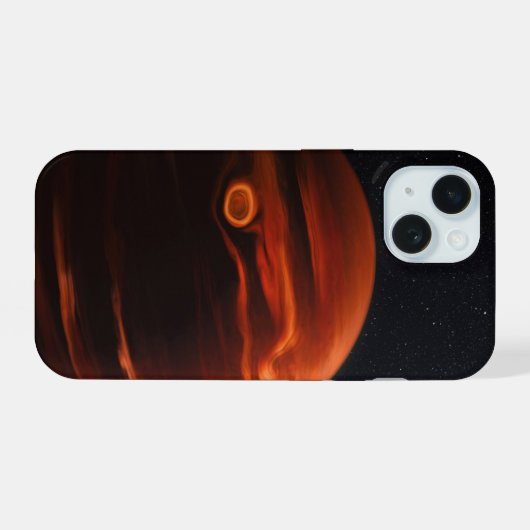 Illustratie van Exoplanet VHS 1256 B en zijn sterr iPhone 15 Case (Achterkant horizontaal)