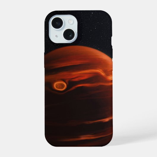 Illustratie van Exoplanet VHS 1256 B en zijn sterr iPhone 15 Case (Achterkant)