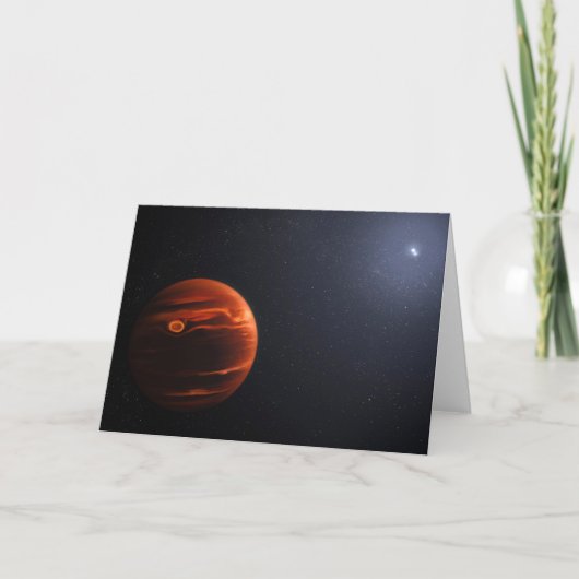 Illustratie van Exoplanet VHS 1256 B en zijn sterr Kaart (Voorkant)