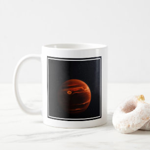 Illustratie van Exoplanet VHS 1256 B en zijn sterr Koffiemok