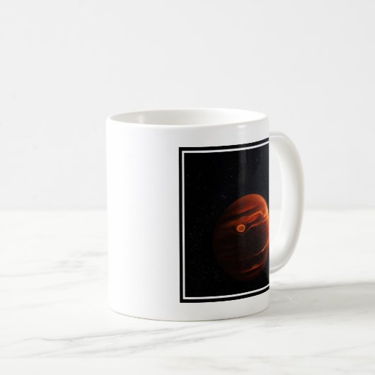Illustratie van Exoplanet VHS 1256 B en zijn sterr Koffiemok (Voorkant rechts)
