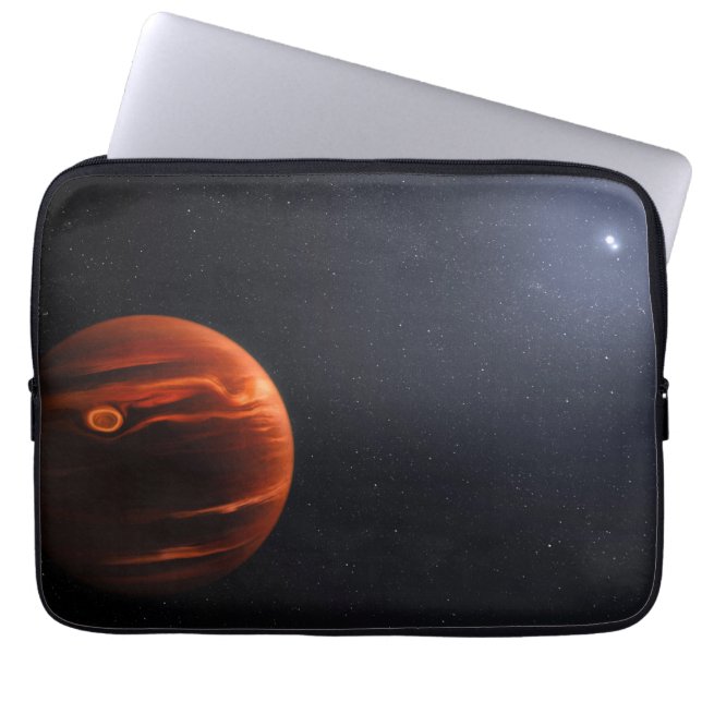 Illustratie van Exoplanet VHS 1256 B en zijn sterr Laptop Sleeve (Voorkant)