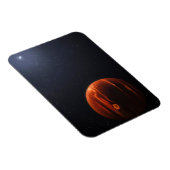 Illustratie van Exoplanet VHS 1256 B en zijn sterr Magneet (Rechterzijde)