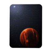 Illustratie van Exoplanet VHS 1256 B en zijn sterr Magneet (Verticaal)