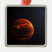 Illustratie van Exoplanet VHS 1256 B en zijn sterr Metalen Ornament (Voorkant)