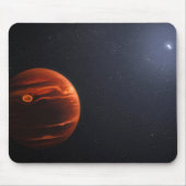 Illustratie van Exoplanet VHS 1256 B en zijn sterr Muismat (Voorkant)